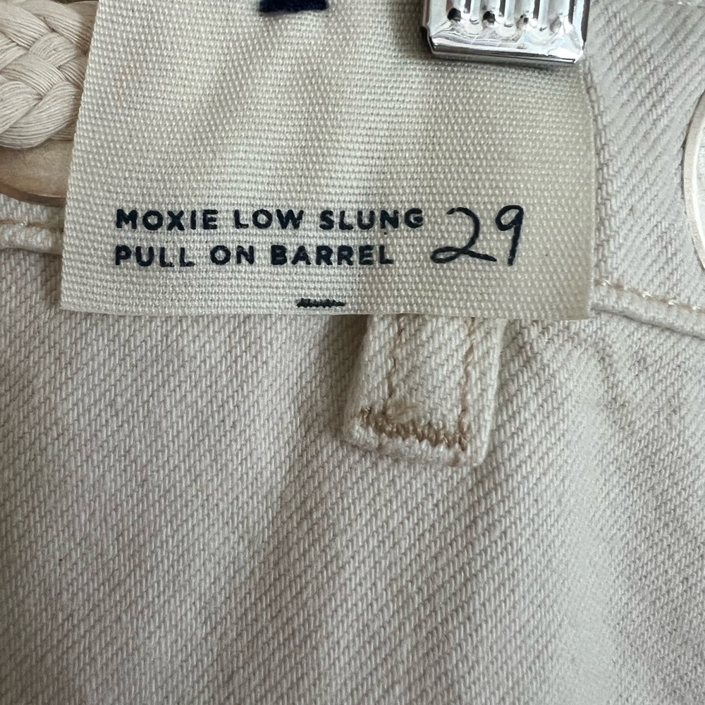 NWT We the Free Moxie Pull-on Barrel Jeans in Cream/Tan - Picture 7 of 7
